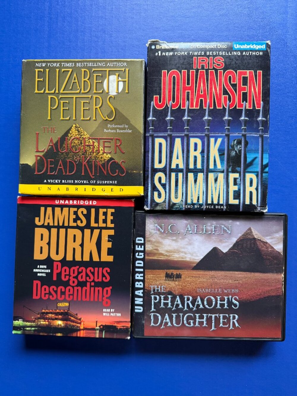 Audiobook CDs - N.C. ALLEN, ELIZABETH PETER, JAMES BURKE, IRIS JOHANSEN
